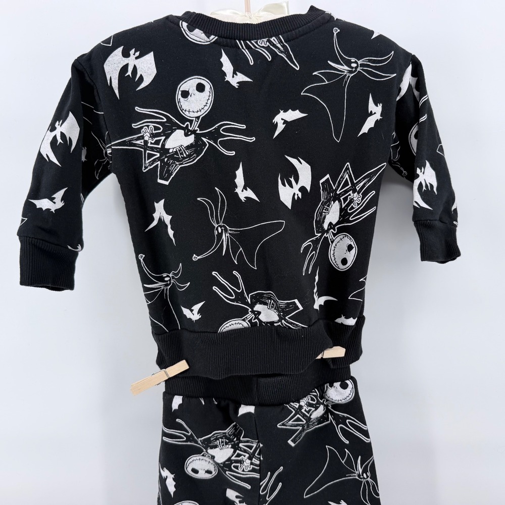Disney Nightmare Before Christmas Toddler 2T Jack Skellington Sweatshirt Joggers